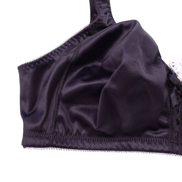 NWT Bali Double Support Wireless Bra Sz 36C Black Satin Finish Full Coverage - Picture 3 of 11